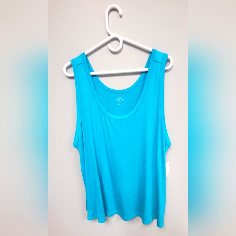 Women's Brand new, with tags, blue, size 2x tank top